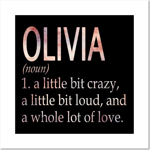 Olivia Girl Name Definition Wall Art by ThanhNga